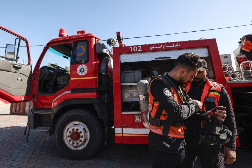 The Palestinian enclave currently has around 20 fire trucks in working order, according to its civil defence unit