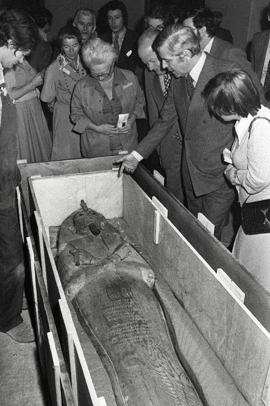 Ramses II's sarcophagus was displayed in Paris in 1976, when French scientists preserved the mummy inside against fungus