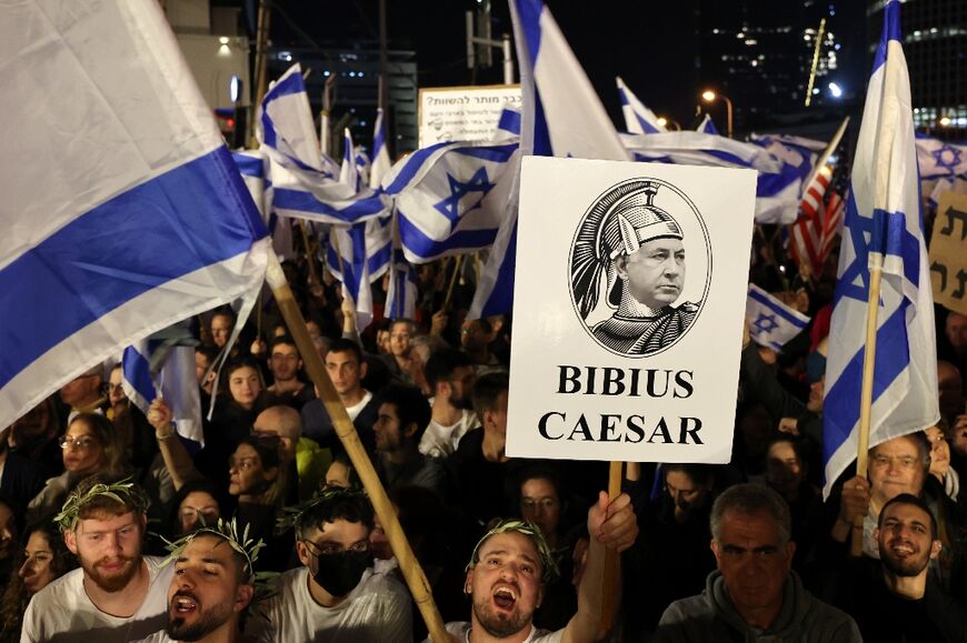 Tens of thousands of Israelis rallied in Tel Aviv against the government's ambitious agenda to overhaul the judiciary