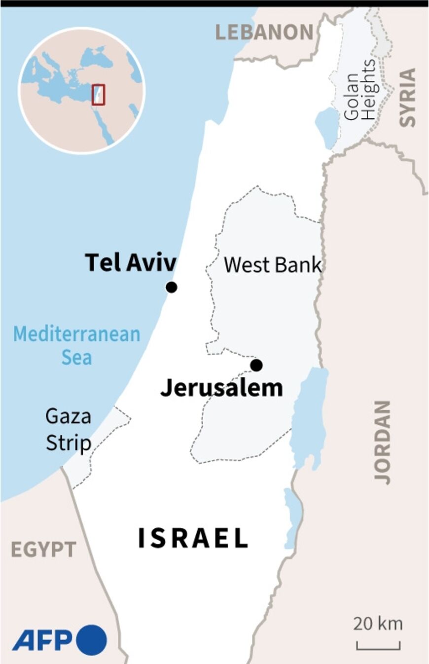 Map of Israel and the Palestinian Territories