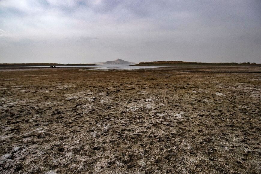 Drought and low water levels in the Euphrates River in the western countryside of Tabqa in Syria
