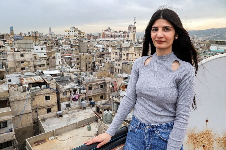 Nirmeen Hazineh, a young Palestinian refugee in Lebanon, says most young people want to leave the crisis-hit country