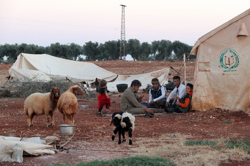 A camp for people displaced by Syria's conflict, near the town of Maaret Misrin in the rebel-held northern part of Idlib province 