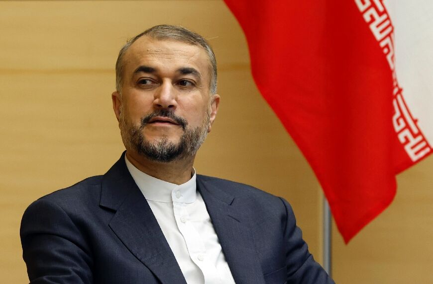 Iranian Foreign Minister Hossein Amirabdollahian is seen before a meeting with Japanese Prime Minister Fumio Kishida in Tokyo on August 7, 2023 