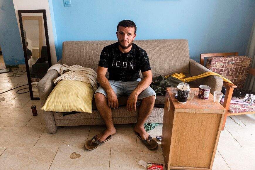 A refugee from Syria in the Ayios Nikolaos apartment complex in Chlorakas