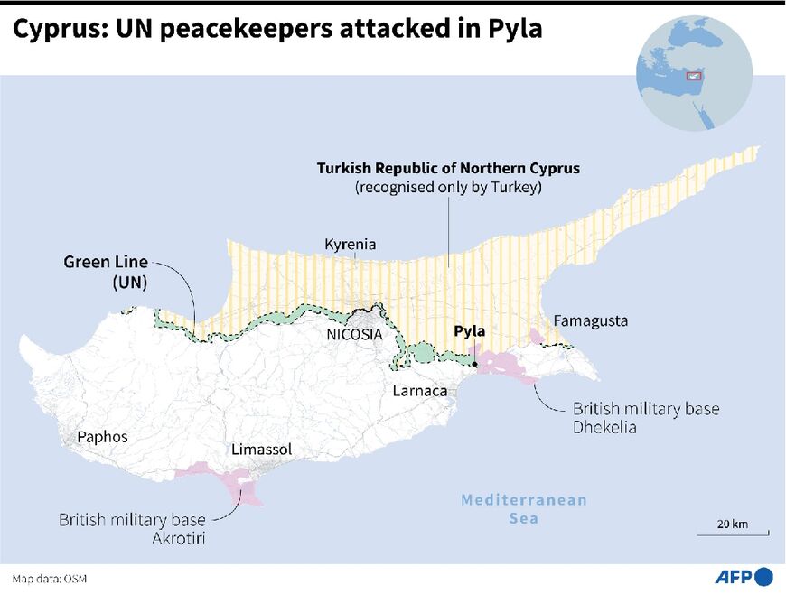 Cyprus: UN peacekeepers attacked in Pyla