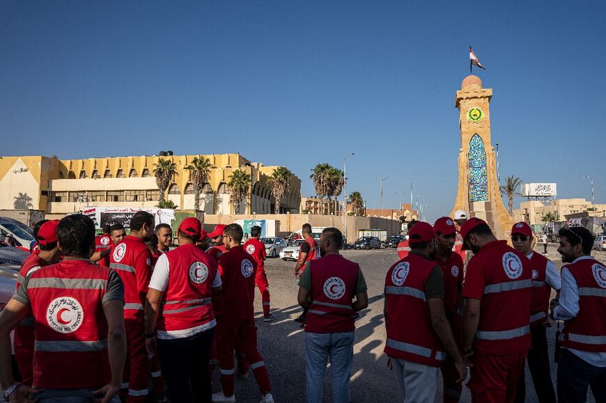 The Egyptian Red Crescent's head said the organisation receives "two to three planes of aid a day, chartered by humanitarian agencies or states"
