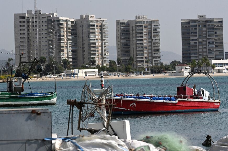 Tourist and fishing boats remain in the harbour as Acre's streets are virtually empty during the Israel-Hamas war