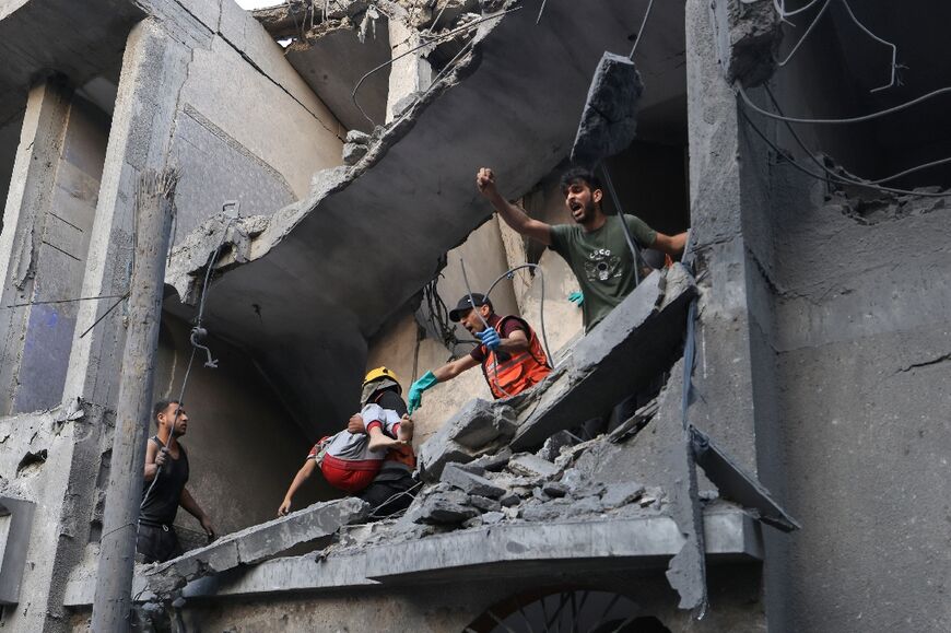 Israeli bombardment has flattened buildings in Gaza since Hamas attacked on October 7