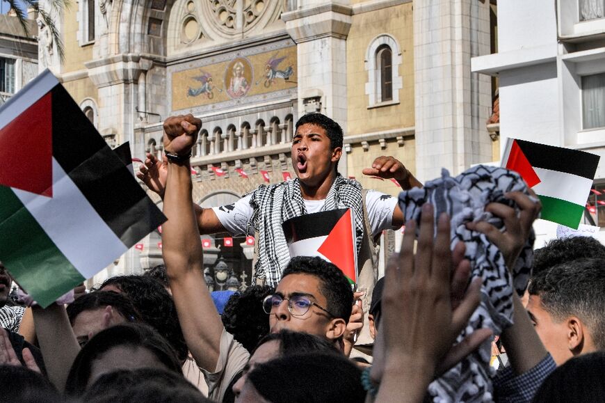 In Tunisia, there were protests outside the French embassy in opposition to Western support for Israel