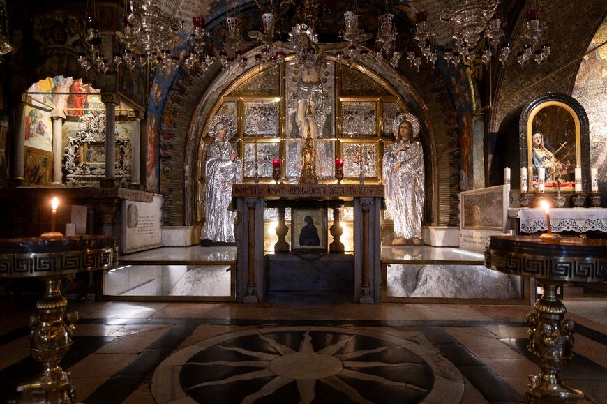 The Church of the Holy Sepulchre in Jerusalem's Old City is now practically empty