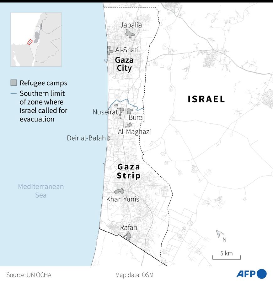 Refugee camps in the Gaza Strip