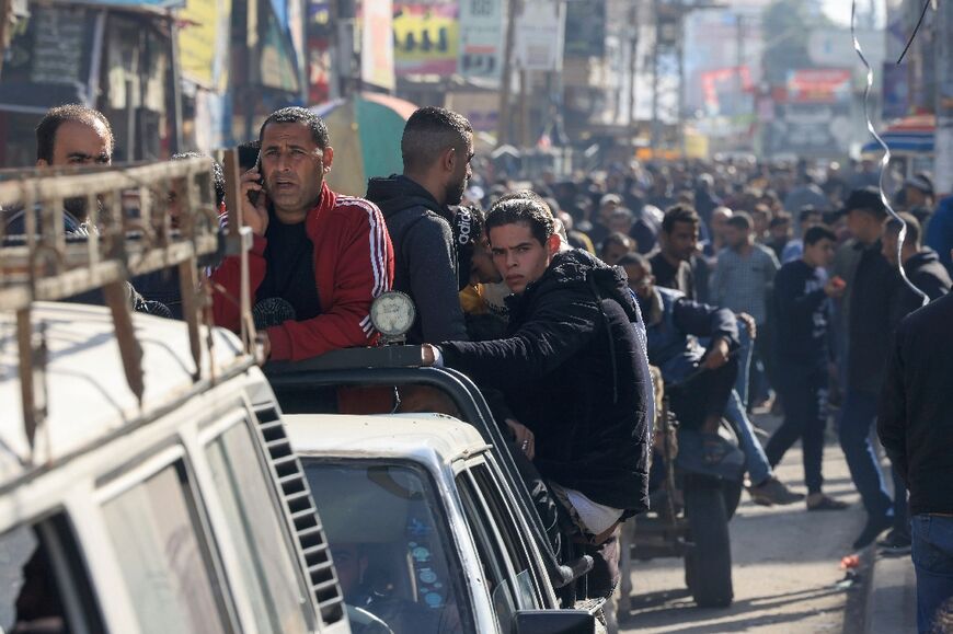 Many of the 1.9 million Gazans displaced by the war have headed south, turning Rafah near the Egyptian border into a vast camp
