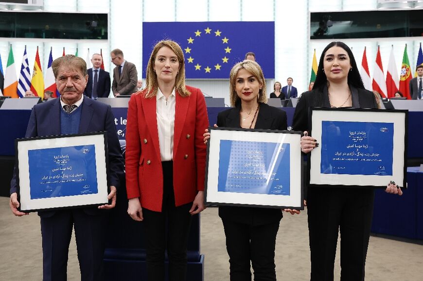 Amini's family was blocked from collecting the EU's Sakharov Prize by the Iranian authorities