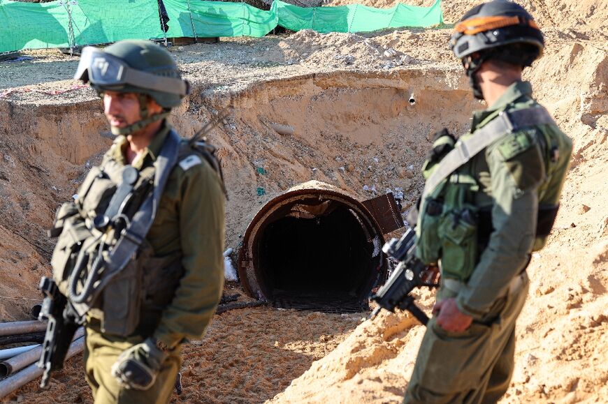 The large tunnel was displayed by the Israeli army during a media tour