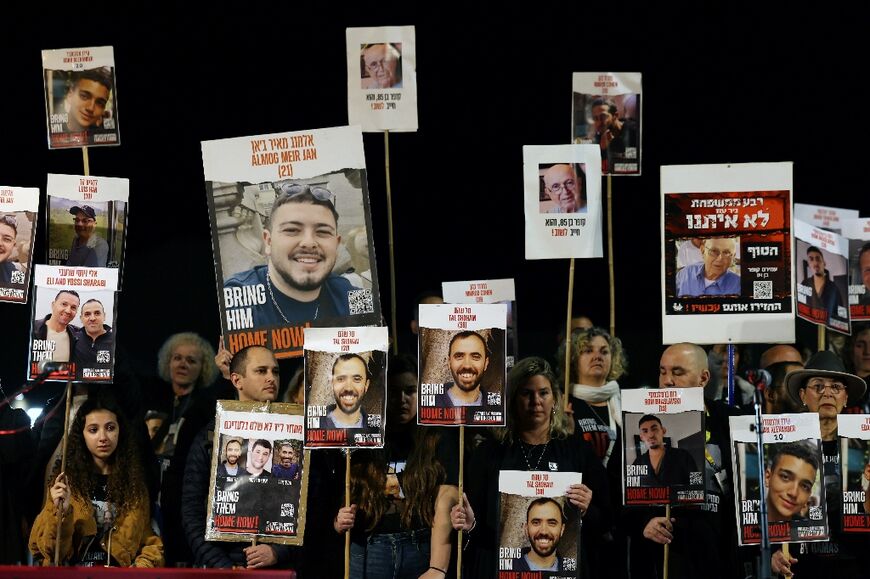 More than a thousand relatives and supporters of the hostages demonstrated in Tel Aviv to maintain pressure on Israel's government to bring them home
