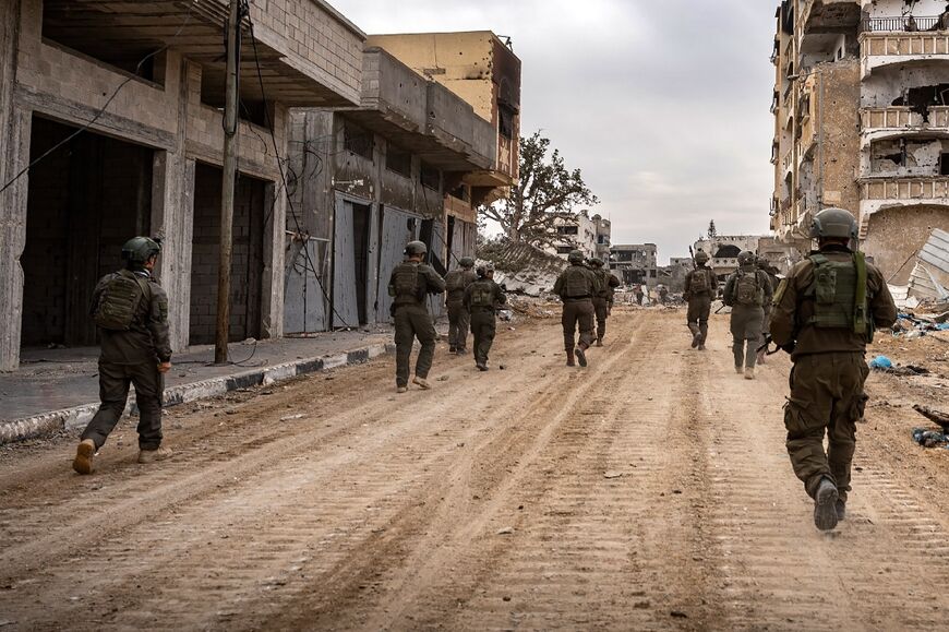 Israeli soldiers are seen operating in the Gaza Strip