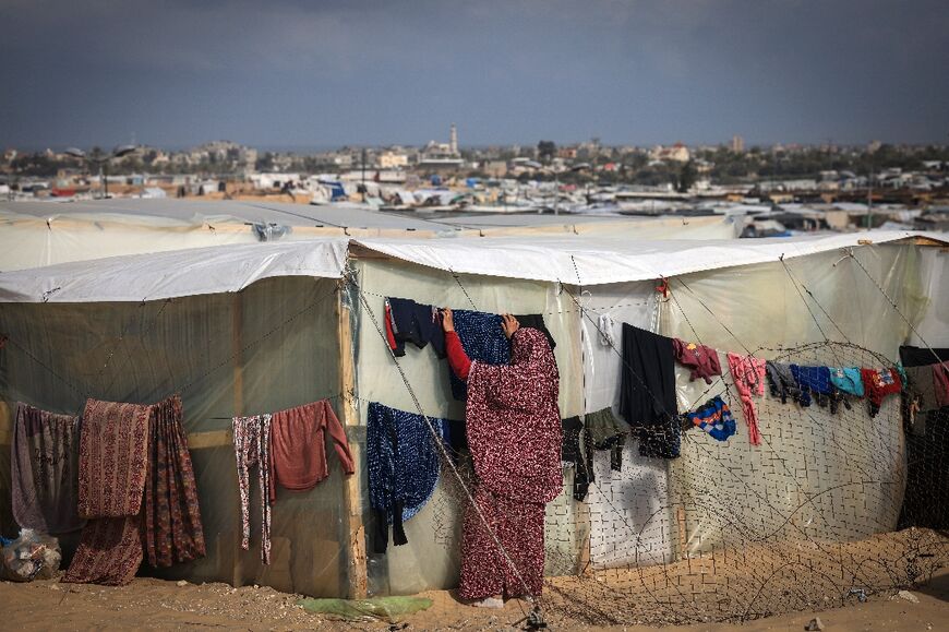 Many families, fleeing the violence further in northern Gaza, have sheltered in makeshift tents in Rafah