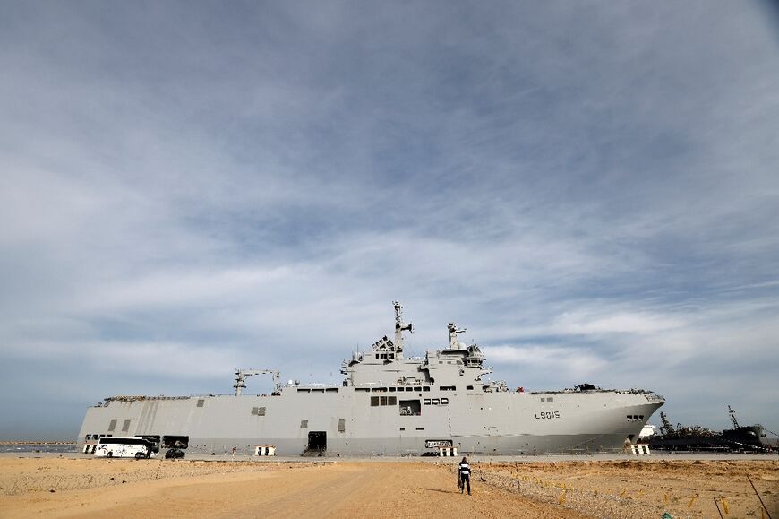 French warship Dixmude is serving as a hospital to treat wounded Palestinians