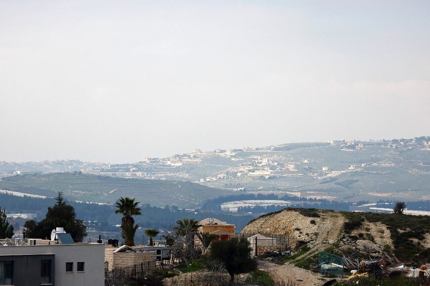 The village of Maroun al-Ras, across the border in Lebanon, can be seen from Jish