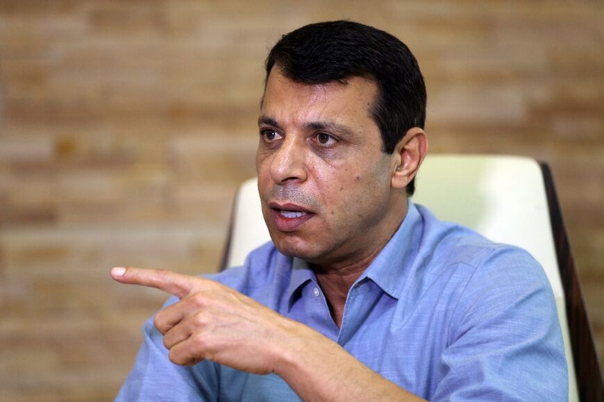 A file picture shows Mohammed Dahlan, a former Fatah security chief in Gaza, in Abu Dhabi on September 2015