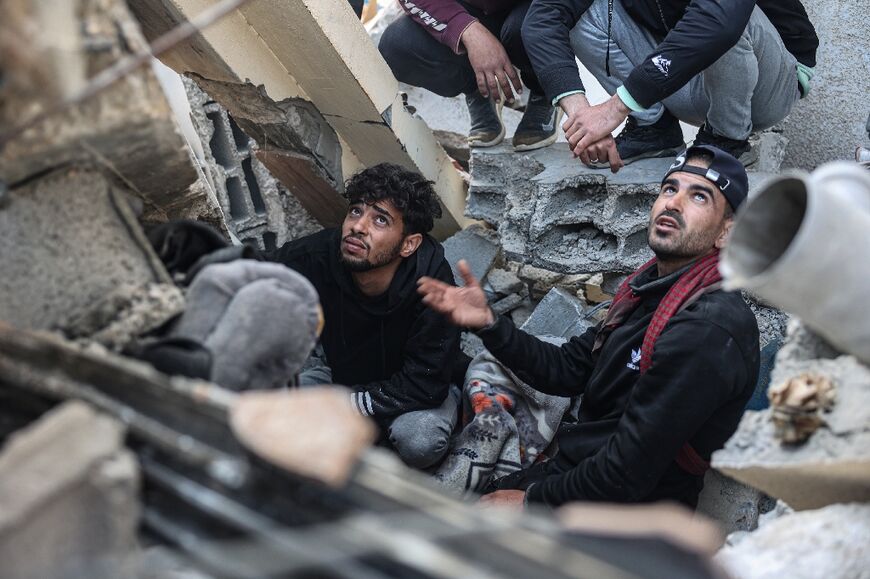 Gazans were searching through the rubble after heavy fighting continued in the territory