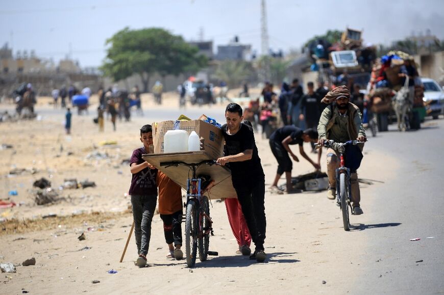 Palestinians flee fighting in southern Gaza, nearly eight months into the Israel-Hamas war