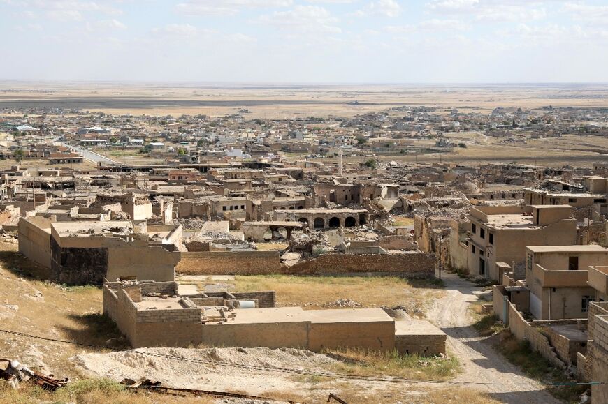 The town of Sinjar in Iraq's northern Nineveh province near the Syrian border