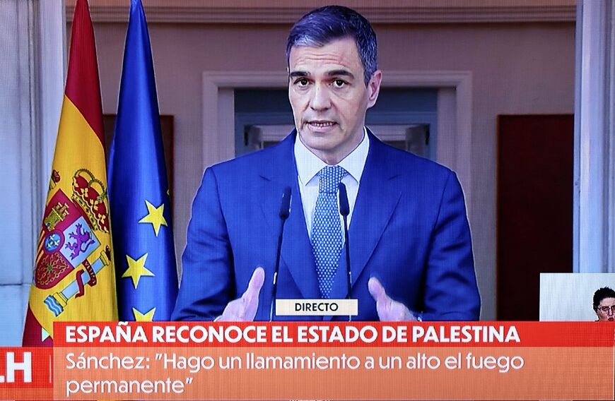 Spanish Prime Minister Pedro Sanchez delivered a televised speech over the recognition of Palestinian statehood