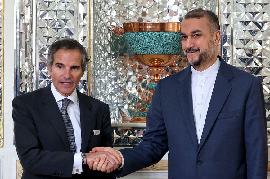 Amir-Abdollahian meets International Atomic Energy Agency (IAEA) chief Rafael Grossi in Tehran on March 4, 2023