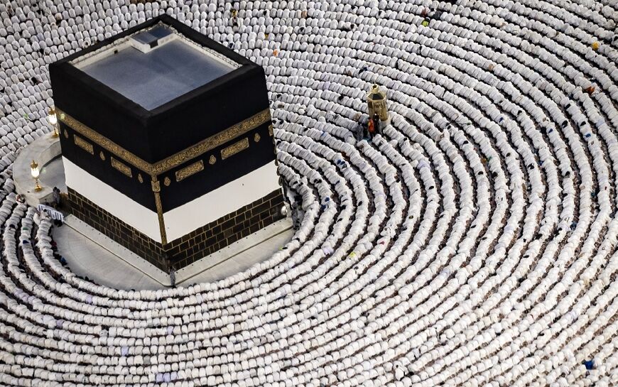 Muslim worshippers circle the Kaaba, Islam's holiest shrine, as part of the hajj rituals