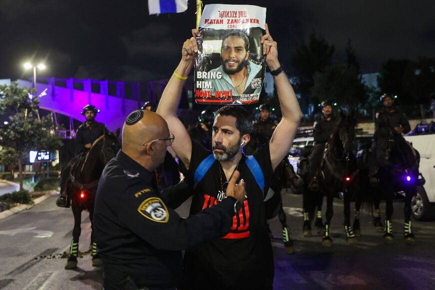 Israeli police have dispersed some protests calling on the government to agree a deal for hostages held by Palestinian militant group Hamas in Gaza since October 7