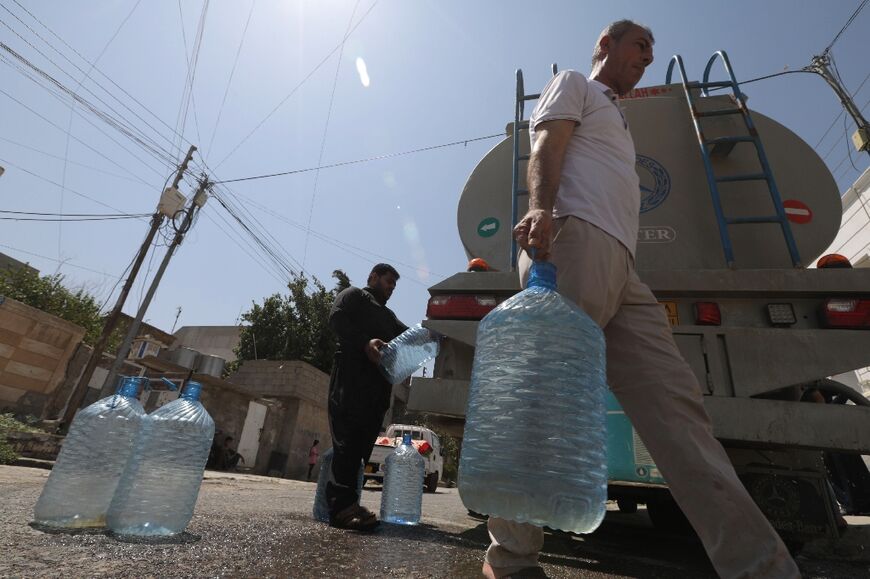 Many Iraqi Kurds rely on mobile tankers for water during summers in Arbil