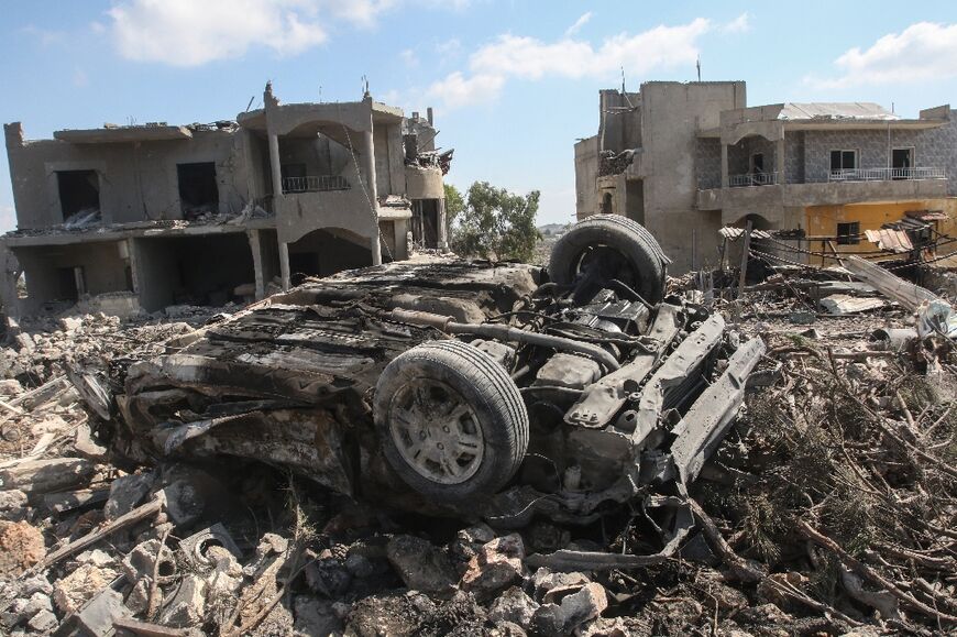 This aftermath of an Israeli raid on the southern Lebanon