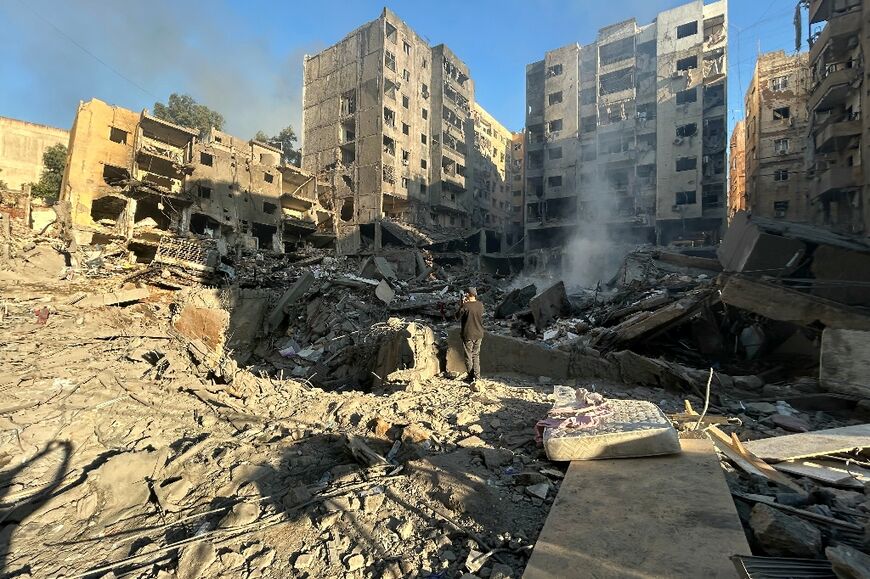 Devastation in the Haret Hreik neighbourhood of Beirut's southern suburbs 