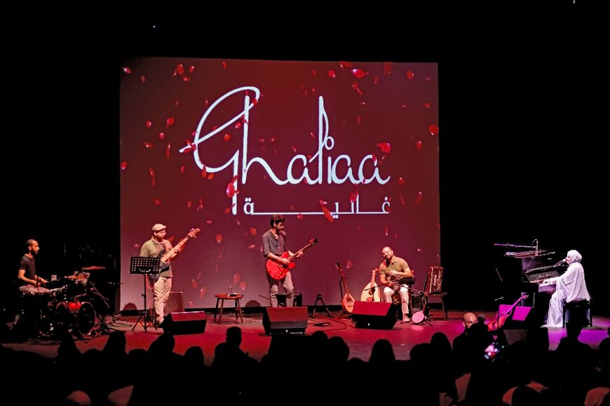 Ghaliaa Chaker performs at concert in Beirut on August 25, 2024