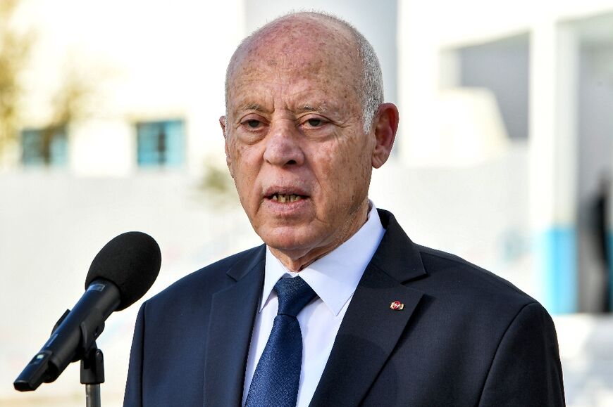 Tunisia's President Kais Saied pictured on December 24, 2023