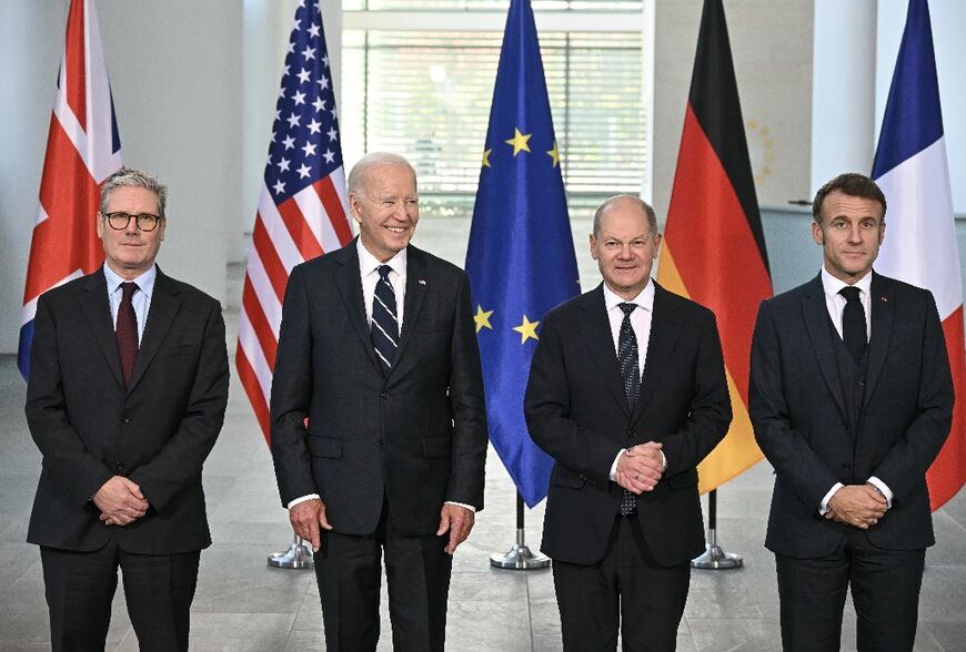 British Prime Minister Keir Starmer, US President Joe Biden, German Chancellor Olaf Scholz and French President Emmanuel Macron held talks in Berlin