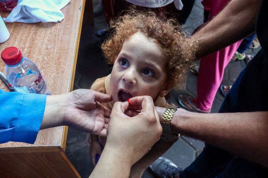 The second round of the polio vaccination campaign in the Gaza Strip began on October 14