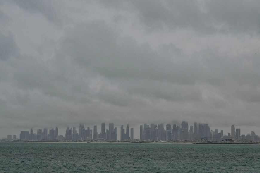 Thick cloud fills the skies over Dubai in May as heavy rains return to the United Arab Emirates just two weeks after record downpours that experts linked to climate change