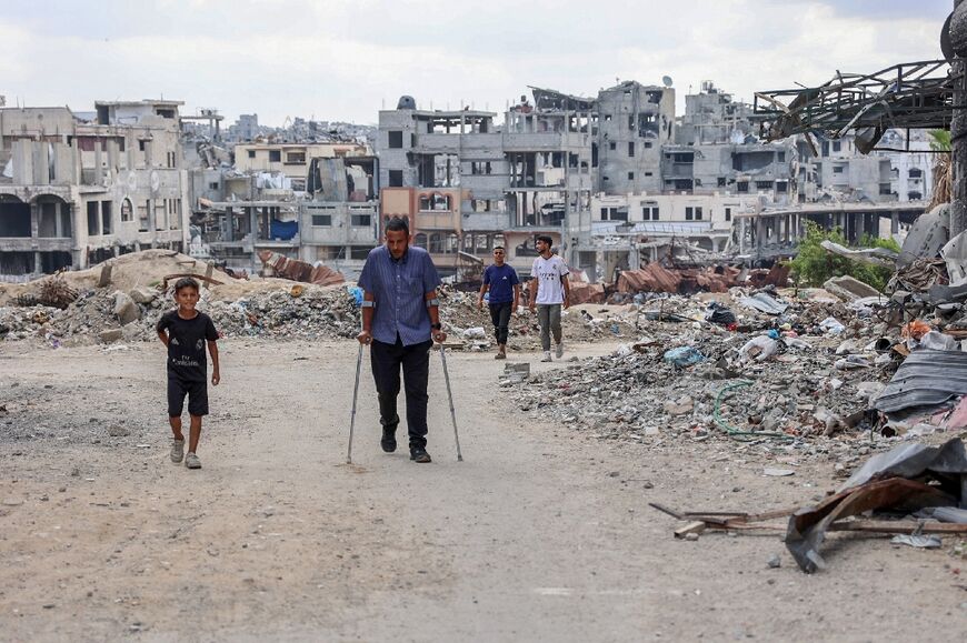 The rubble of Gaza City's Shujaiya neighbourhood 