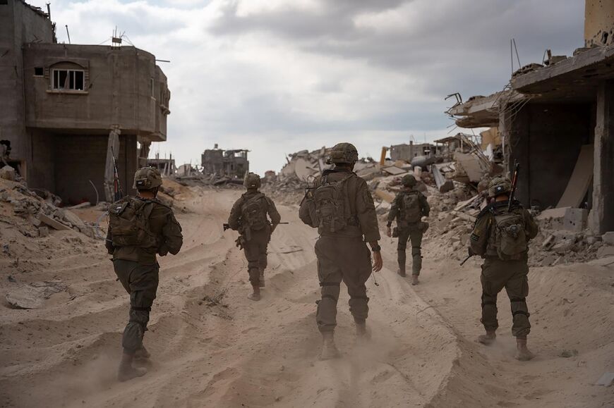 Israeli troops in the Rafah area of Gaza