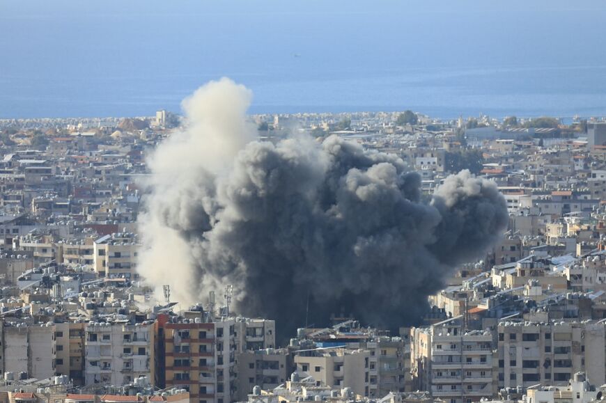 Smoke rises from Beirut's southern suburbs following fresh Israeli air strikes targeting Hezbollah