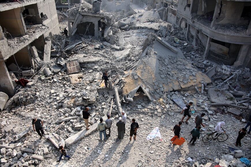 What is left of the Alloush family home, levelled in an Israeli strike