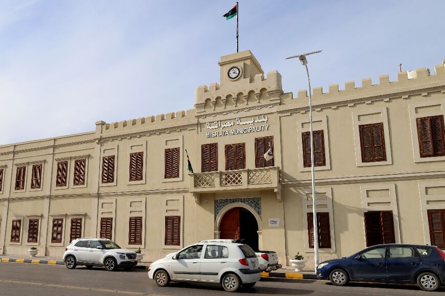 The municipality building in Misrata, Libya's third-largest city 