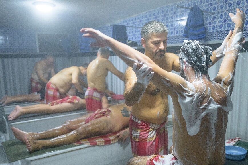 Bathing attendants are on hand to help with the washing ritual but hammams also offer a place for socialising or marking life events 