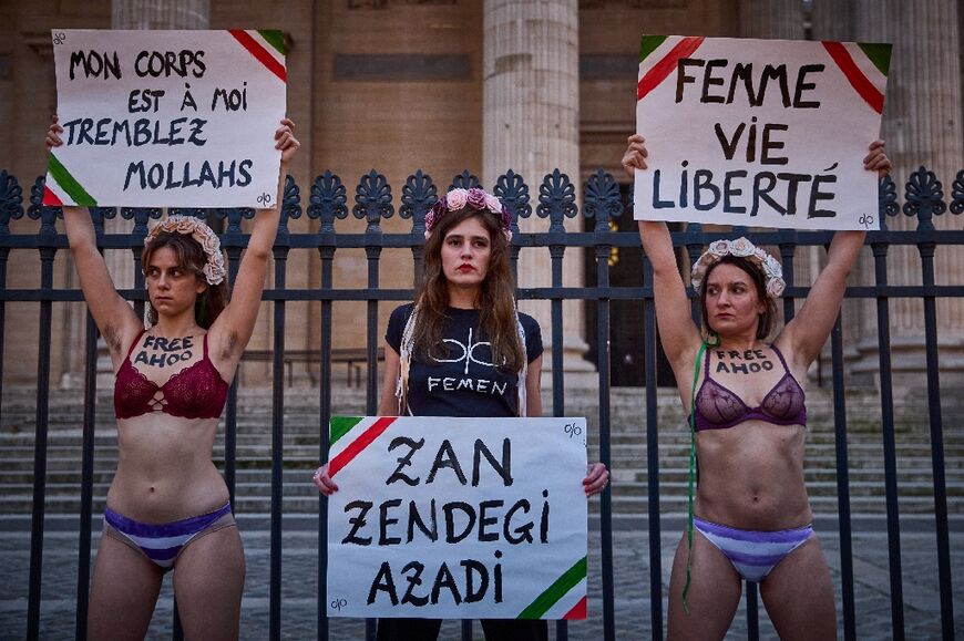 Activists of feminist group Femen took part in the protest