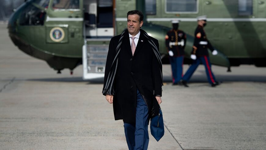 Director of National Intelligence, John Ratcliffe, arrives to board Air Force One at Joint Base Andrews in Maryland on December 12, 2020. 