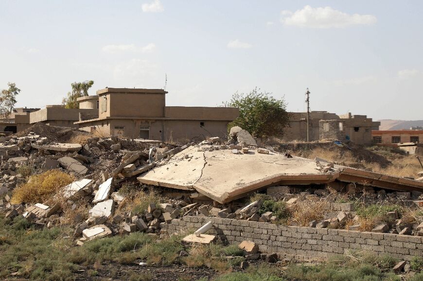 Many buildings in Hassan Shami village were destroyed during IS attacks in 2014 and in the battles that followed