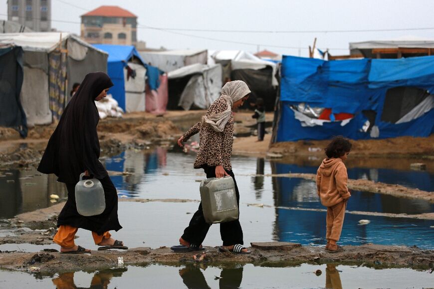 Recent rain flooded hundreds of tents near the coast in Deir al-Balah, central Gaza as well as in Khan Yunis and Rafah in the south